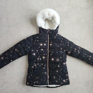 Kids Winter Coat, Starry Night Jacket, Size 7/8